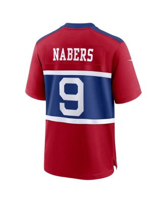 Men's Malik Nabers Century Red New York Giants Alternate Player Game Jersey