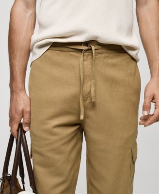 Men's Cotton-Linen Cargo Pants