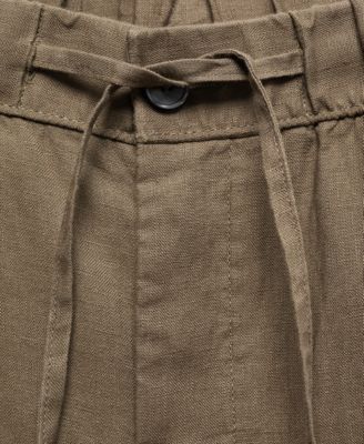 Men's 100% Linen Drawstring Pants