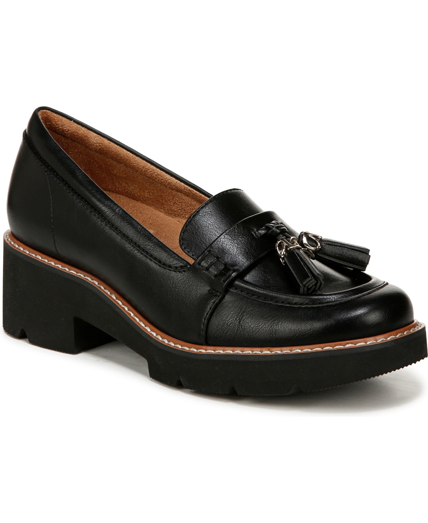 Женские туфли Naturalizer Committed Lug Sole, цвет: Чёрная искусственная кожа — фото 1