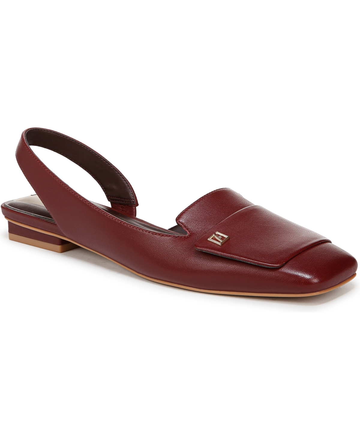 Women's Teagan Square Toe Slingback Flats - Natural Beige Canvas