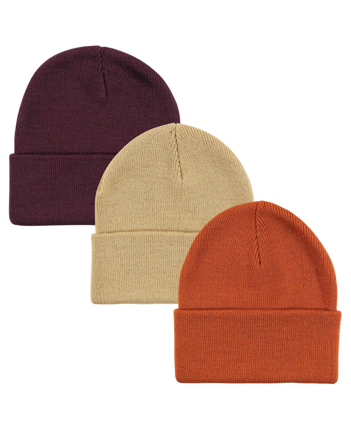 Hudson Baby Family Knit Cuffed Beanie 3pk
