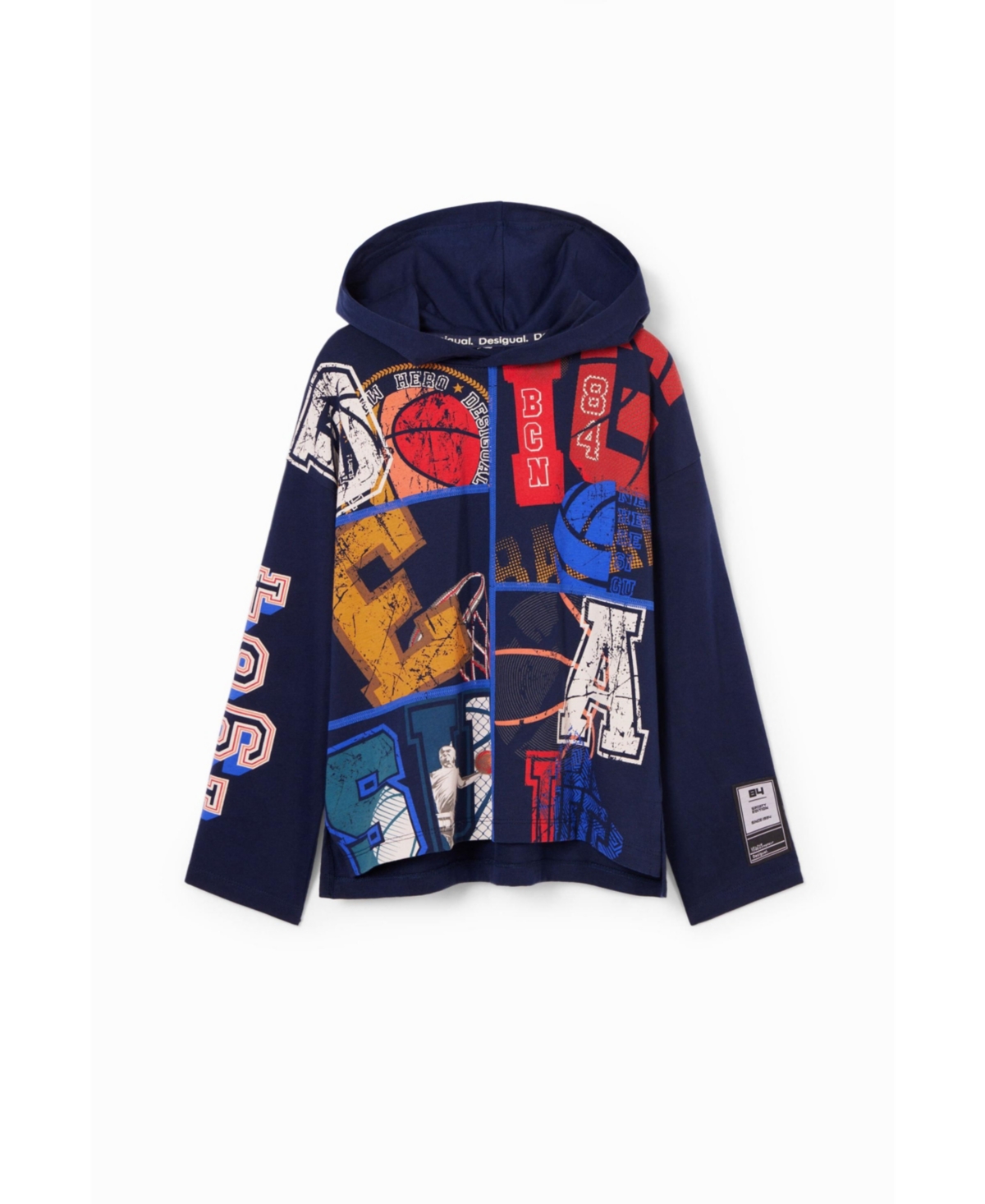 Desigual Boys Boys's Basketball T-shirt with a hood