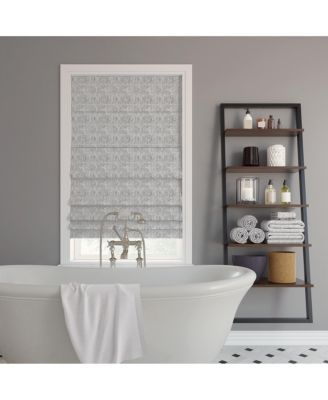 Talmage Tonal Geometric 100% Blackout Cordless Roman Shade