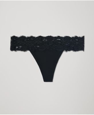 Women's Lace Waist Thong 3-Pack