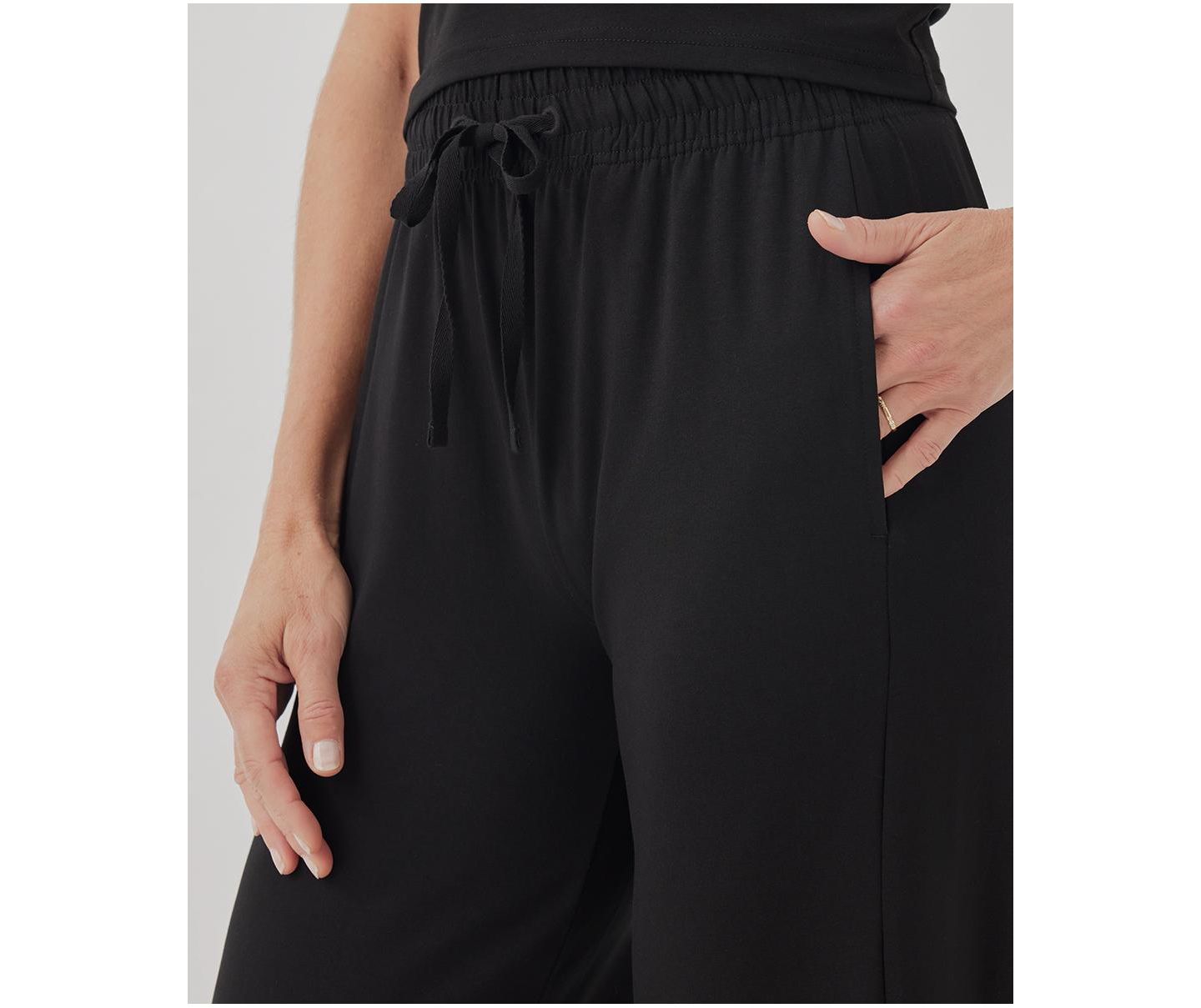 Женские брюки Pact Organic Cotton Cool Stretch Lounge Pants, цвет: Чёрный — фото 4