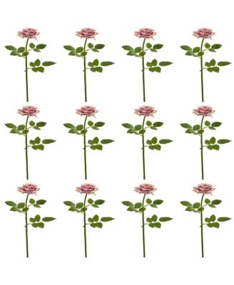 Realistic Rose Artificial Flower for Home Decor and Floral Arrangements (Set of 12)