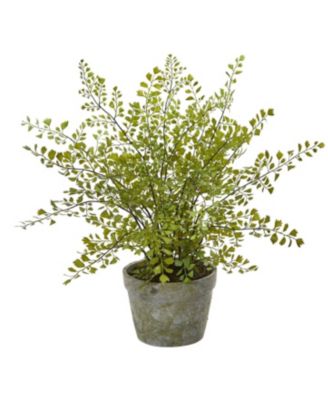 13" Maiden Hair Artificial Plant in Decorative Planter