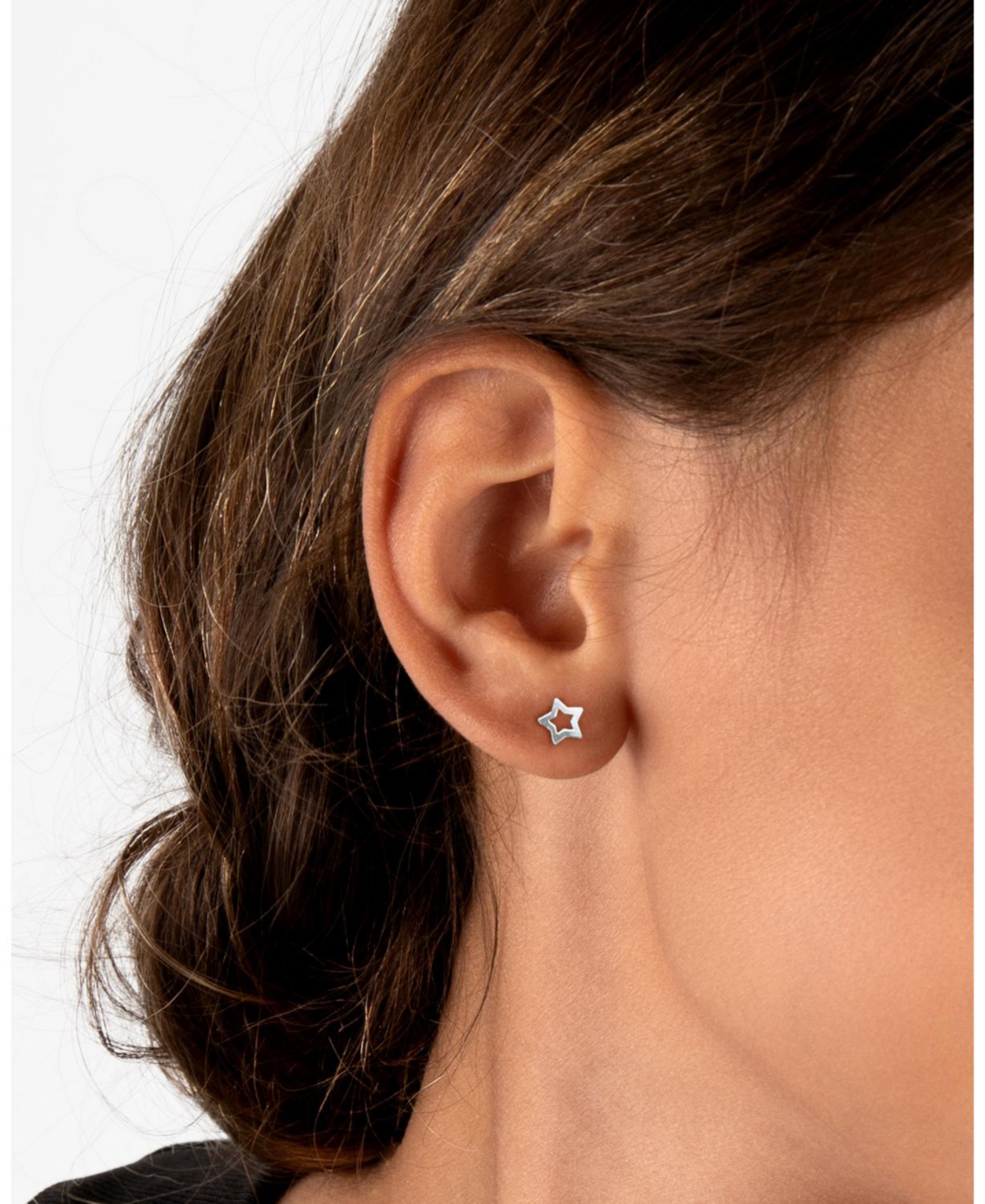 Tiny Blessings Children's 14K Gold Wish Upon a Star Studs Girls' Screw Back Earrings