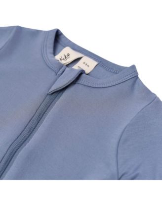 Baby Boys Zippered Footie in Cloud, 0-3 Months