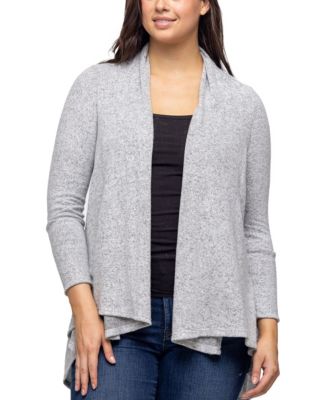 Women's Open Front Long Sleeve High Low Cozy Cardigan