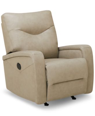Trolan Leather Power Rocker Recliner, Created for Macy&#39;s