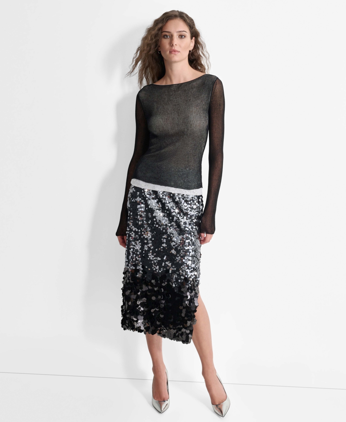 Dkny Women's Double Layer Top -ivory