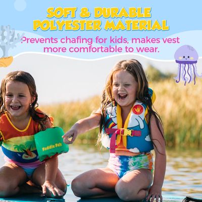Paddle Pals Splash Child Swim Vest, Toddler Floatie - PFD Life Jacket for Kids