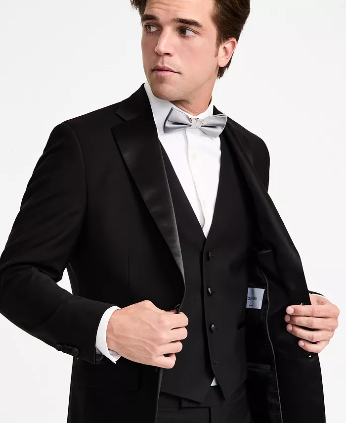 Men's Slim-Fit Wool-Blend Tuxedo Jacket - thumbnail 2