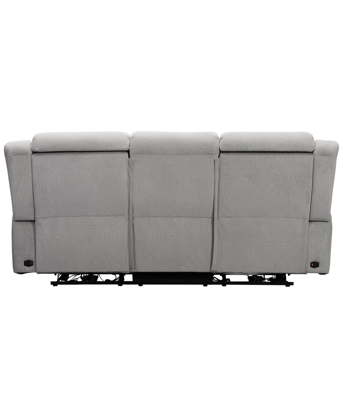 Shop Abbyson Living 86" Power Fabric Reclining Sofa In Gray
