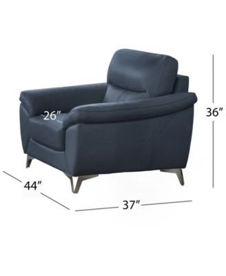 44" Top Grain Leather Chair