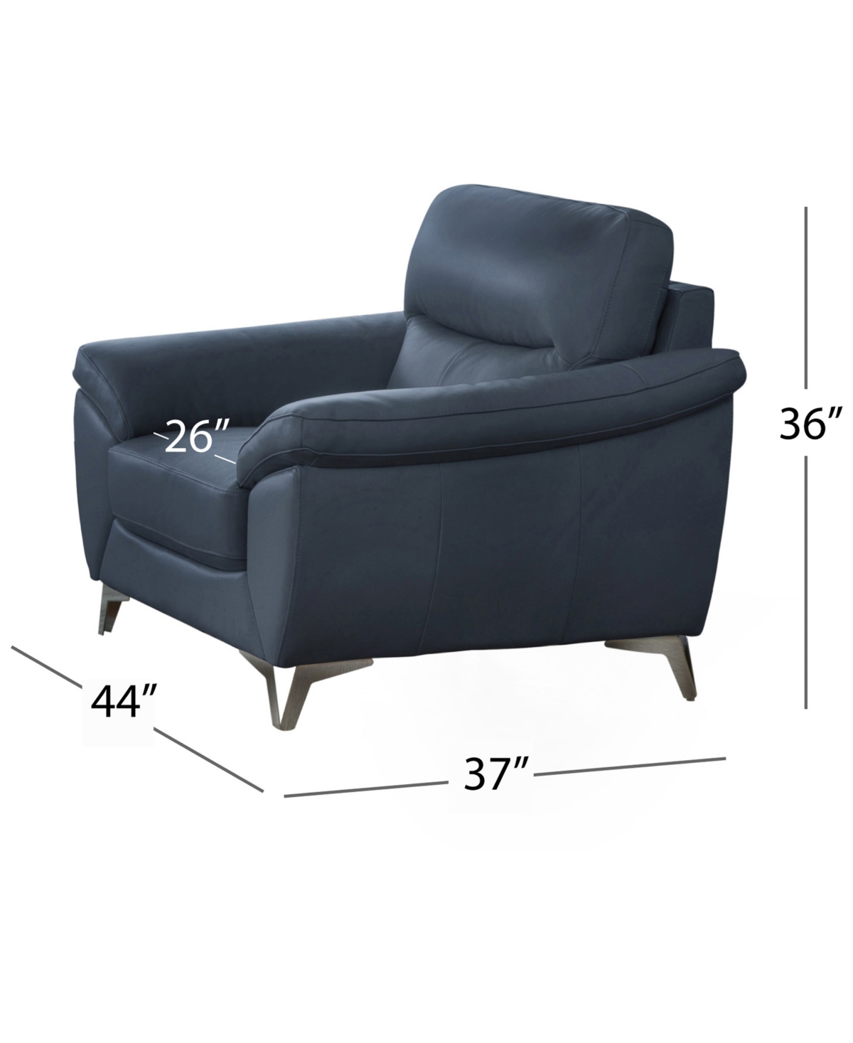 ABBYSON LIVING 44" TOP GRAIN LEATHER CHAIR 