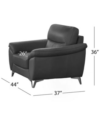 44" Top Grain Leather Chair