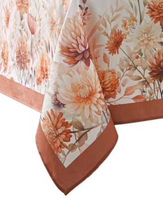 Autumn Blooms Rectangle Tablecloth, 60" x 144"	
