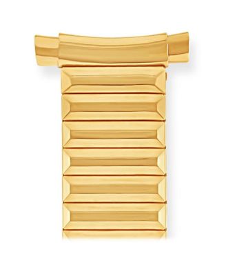 Men's Twist-O-Flex 16-22MM Adjustable End Bands Gold- Regular, Curved End