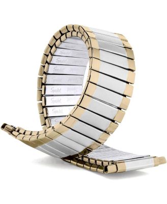 Men's Twist-O-Flex 16-22MM Adjustable End Bands Dual Tone- XL, Straight End