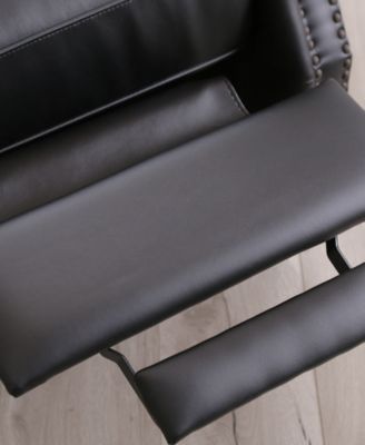 33" Pushback Polyurethane Leather Recliner