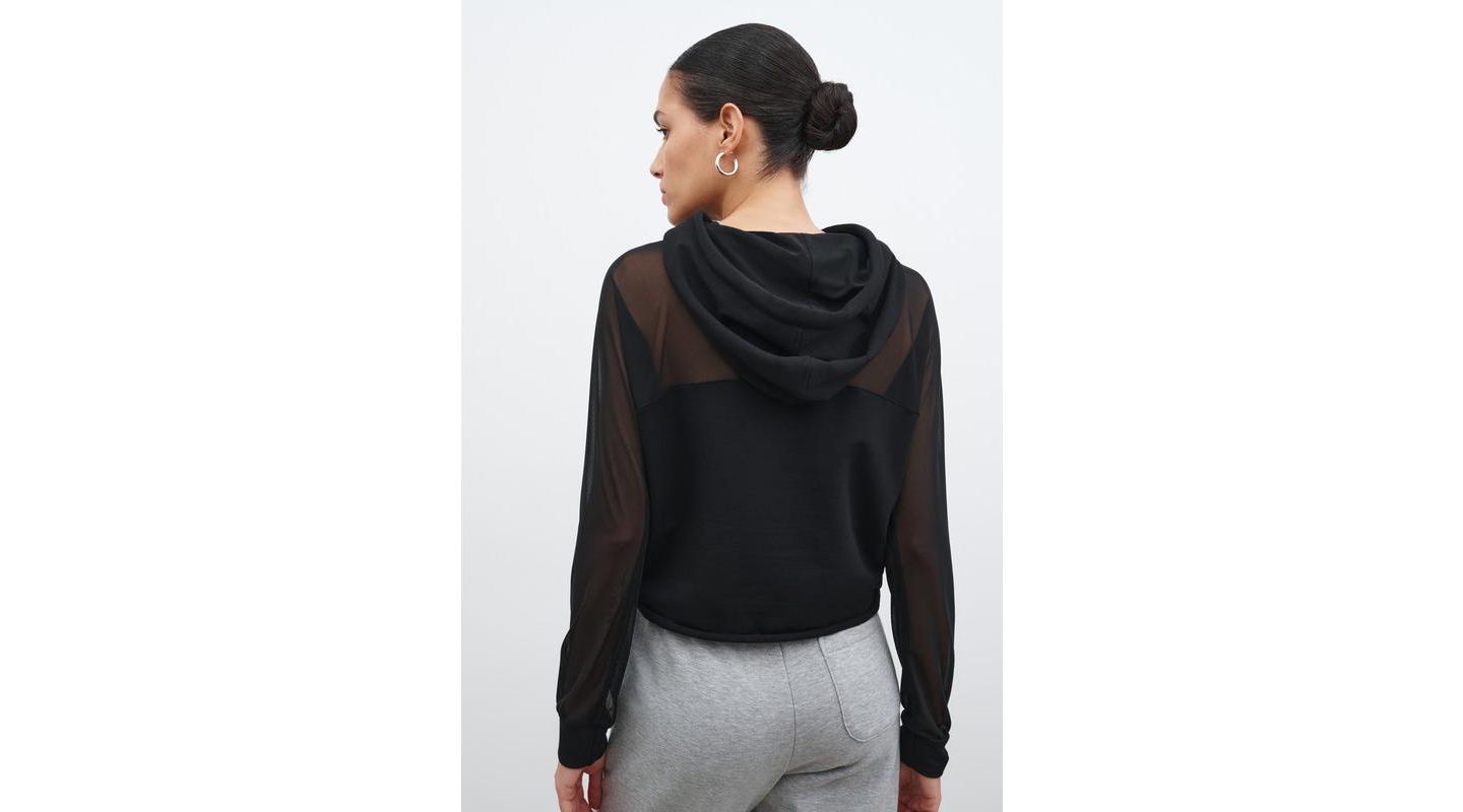 Женское худи Marcella Park Sheer Mesh-Sleeve Lightweight Relaxed — фото 4