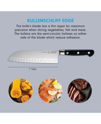 Meridian Elite Kullenschliff Santoku Knife, 7"