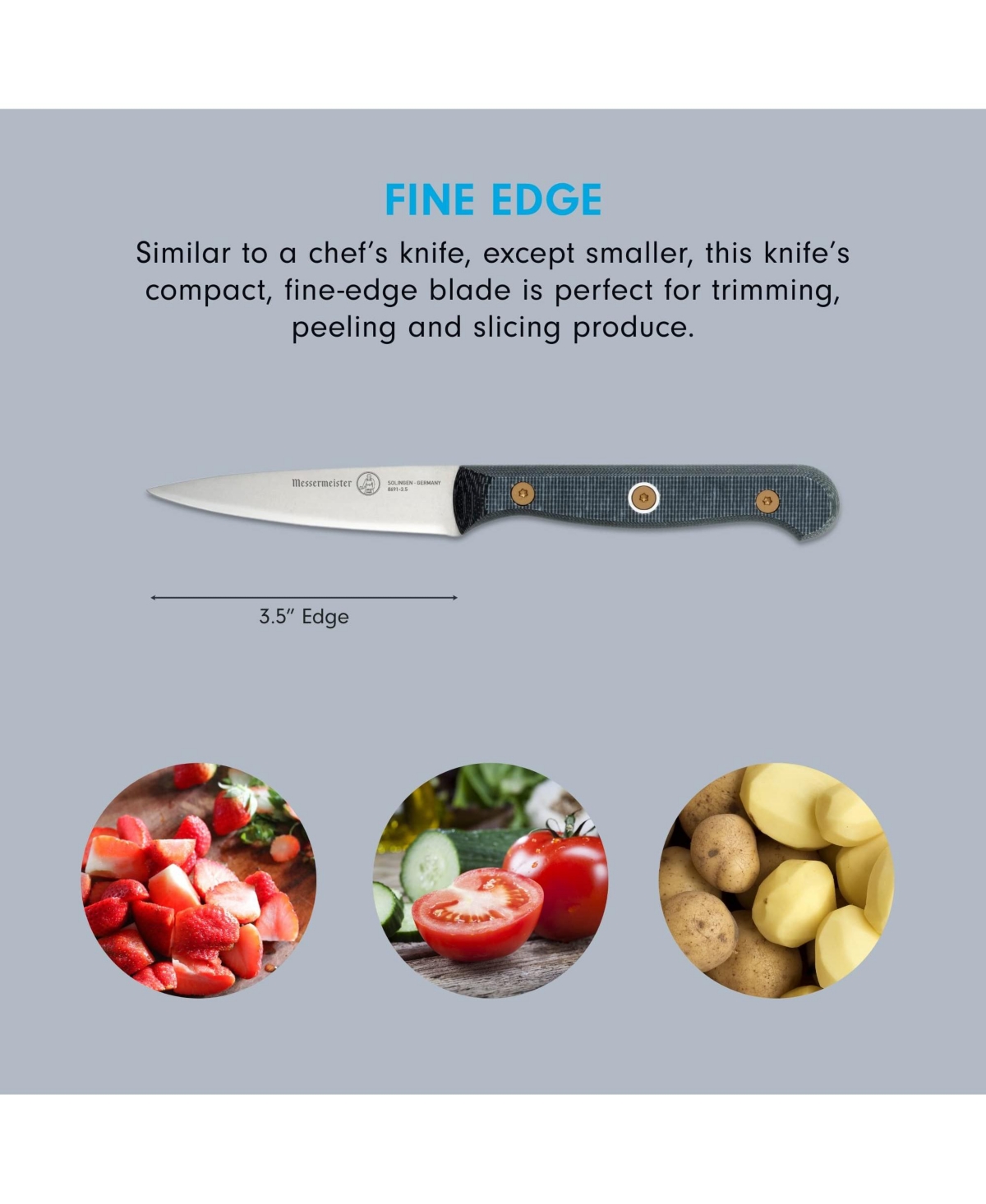 Messermeister Custom Paring Knife, 3.5”