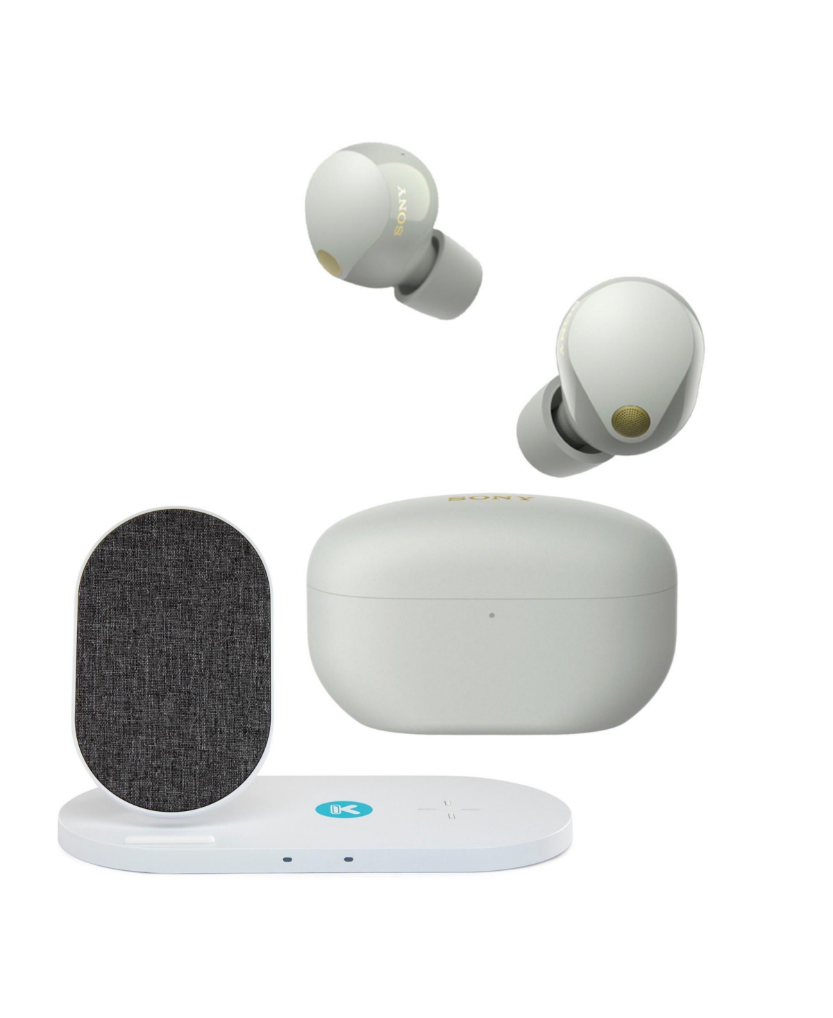 Sony Wf-1000XM5 Truly Wireless Noise Canceling Earbuds Bundle - Silver