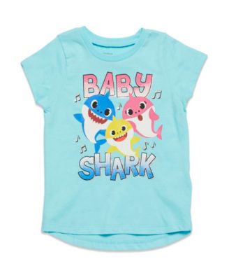 Toddler Girls Pinkfong Shark 3 Pack T-Shirts