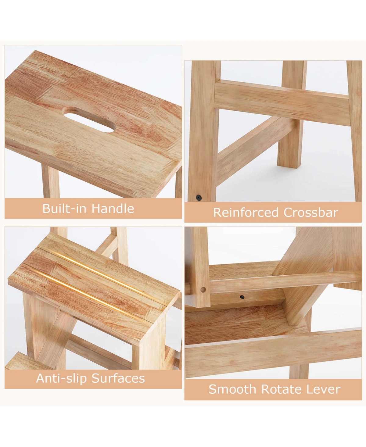 Costway Toddler Tier Step Stool 1 Folding Ladder Bench Storage Shelf