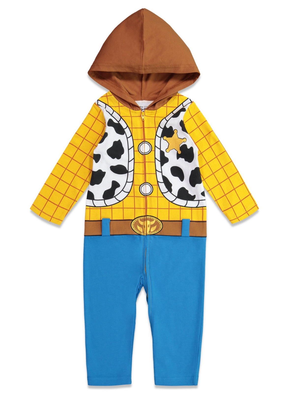 Disney Toddler Boys Pixar Toy Story Woody Zip Up Coverall Newborn to