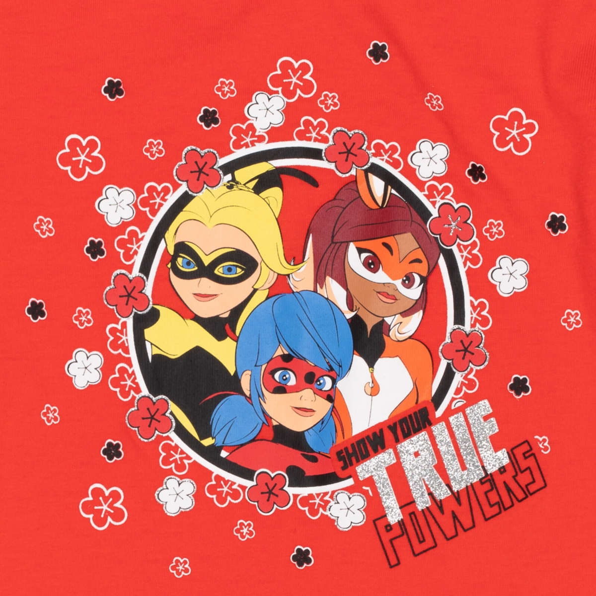 Miraculous Girls Rena Rouge Cat Noir Ladybug 2 Pack T-Shirts to -red