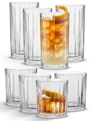Alina Ribbed Glass Drinkware Set