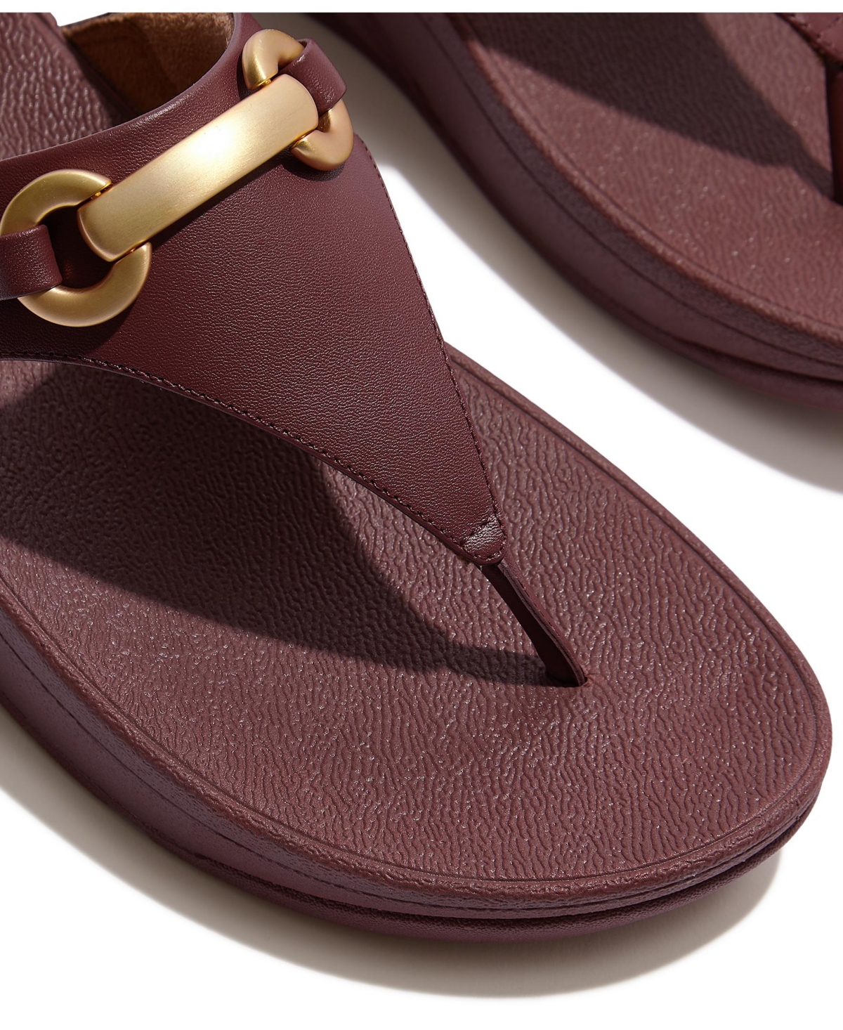 FitFlop Women's Lulu Chunky Snaffle Leather Toe-Post Sandals