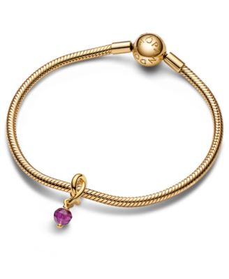 14K Gold-Plated Turquoise Blue Eternity Circle Dangle Charm