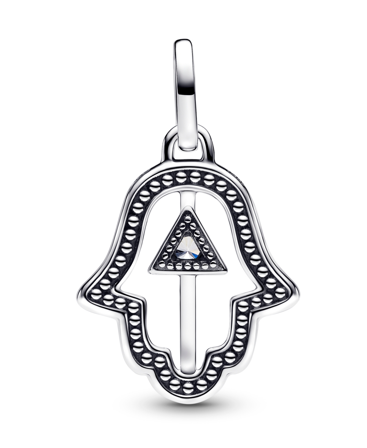 Pandora Sterling Silver Hamsa Hand Medallion Charm In Silver