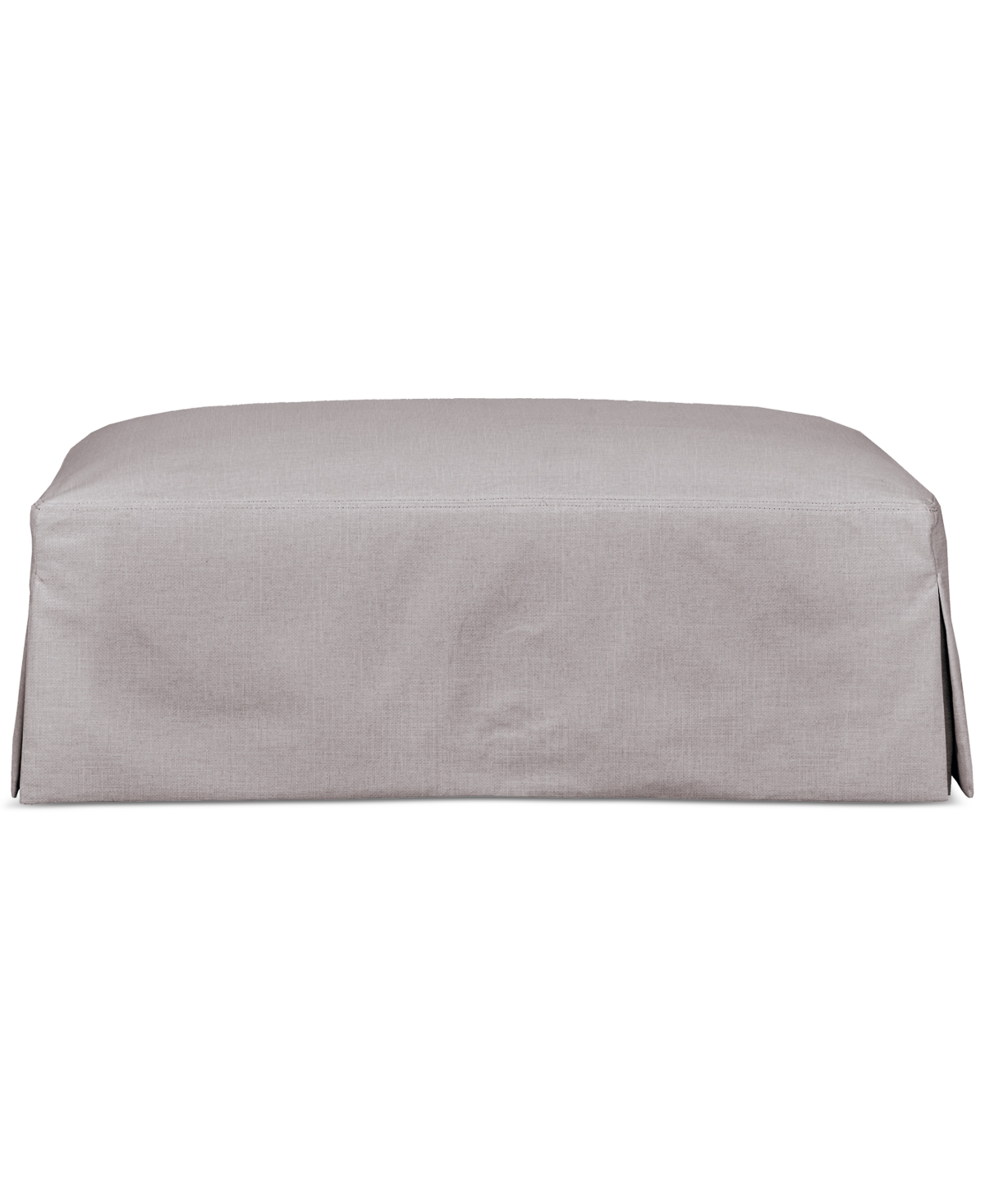 Macy's Brenalee 44" Performance Fabric Slipcover Ottoman In Lena Glacier