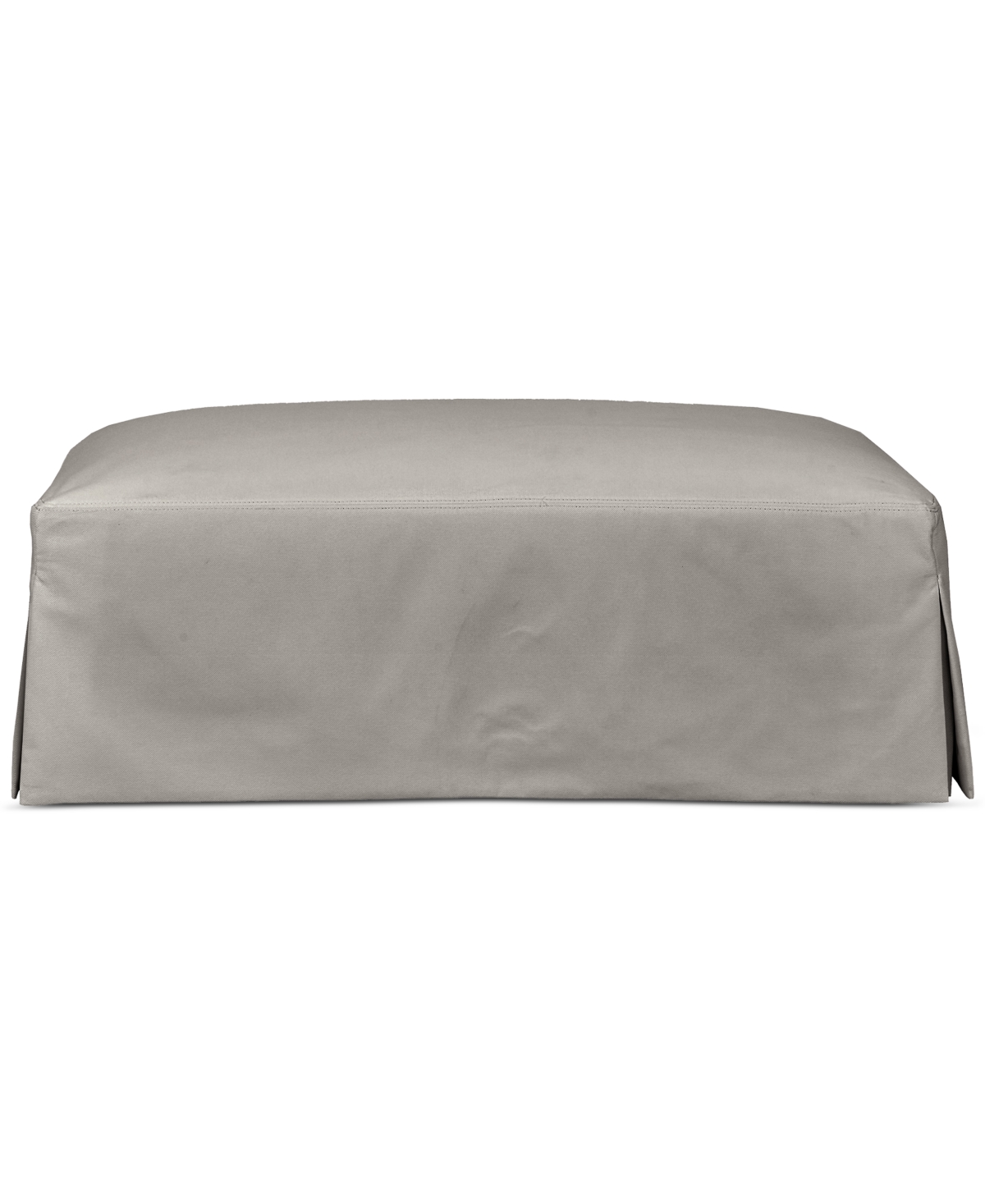Macy's Brenalee 44" Performance Fabric Slipcover Ottoman In Lily Fog