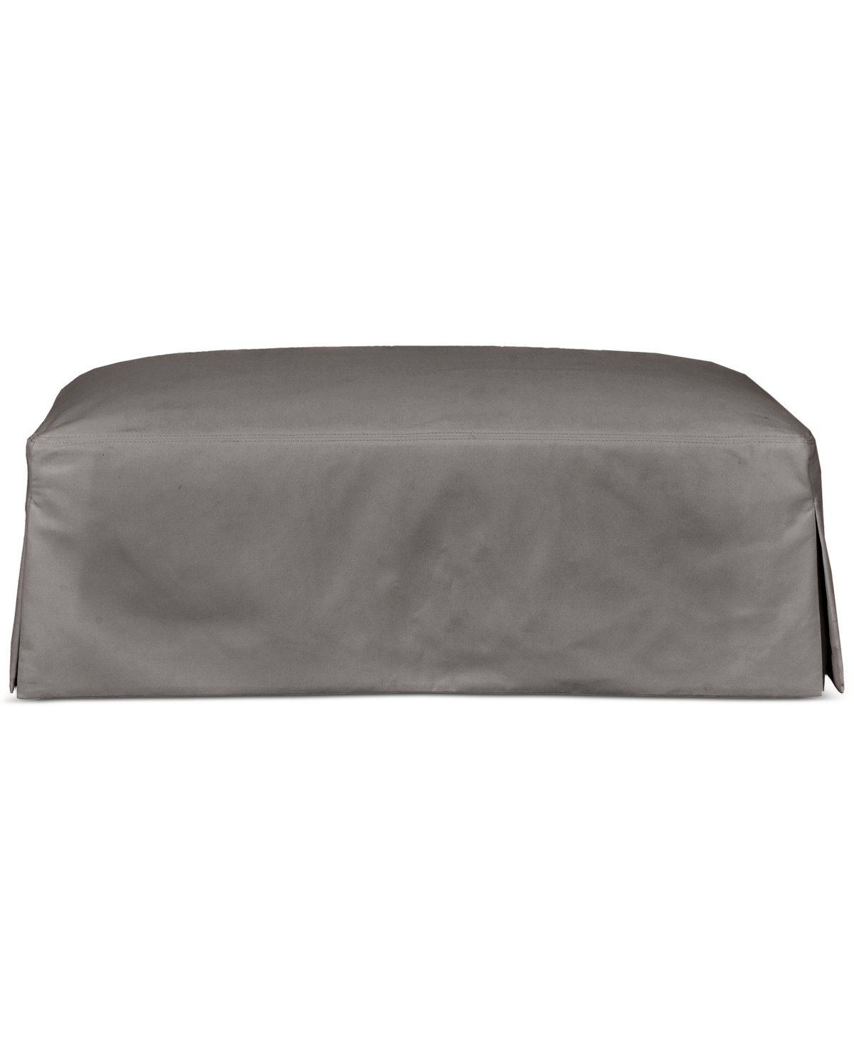 Macy's Brenalee 44" Performance Fabric Slipcover Ottoman In Lily Granite