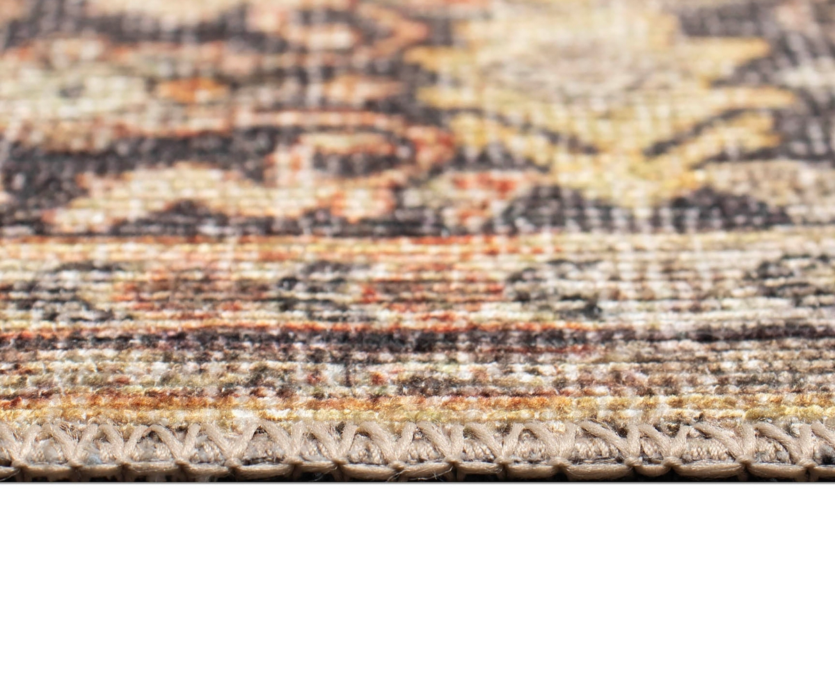 Liora Manne Inspirations Sarouk 2'1"x7'6" Runner Area Rug In Orange