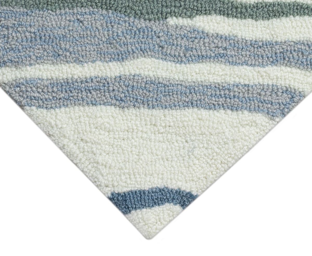 Liora Manne Capri Wave 2'x8' Runner Area Rug In Blue