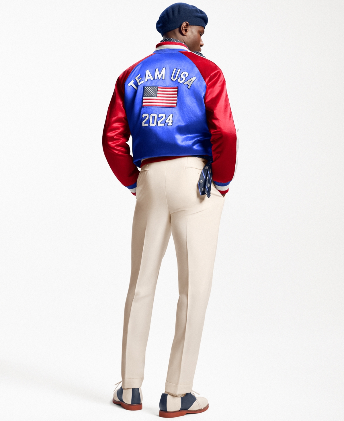 Polo Ralph Lauren Men's Team Usa Satin Baseball Jacket