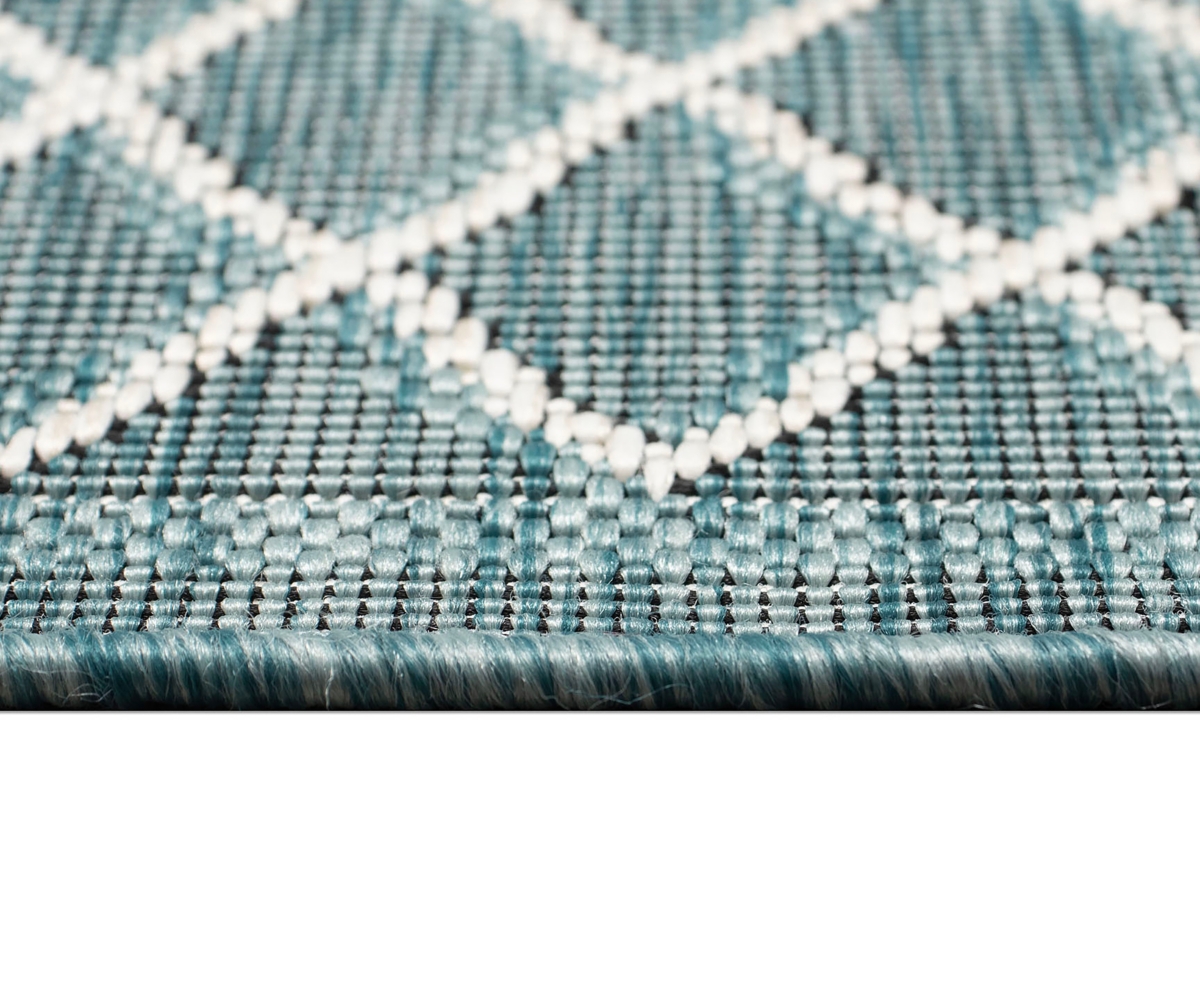 Liora Manne Carmel Diamonds 7'10"x9'10" Area Rug In Aqua