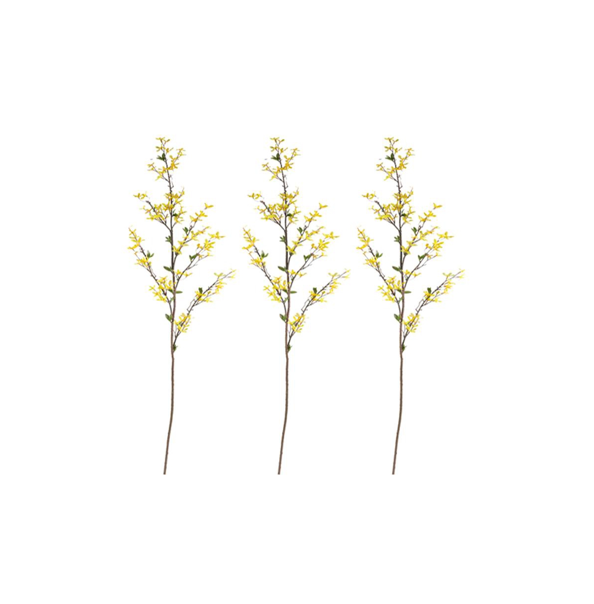 55" Forsythia Artificial Flower (Set of 3) - Yellow