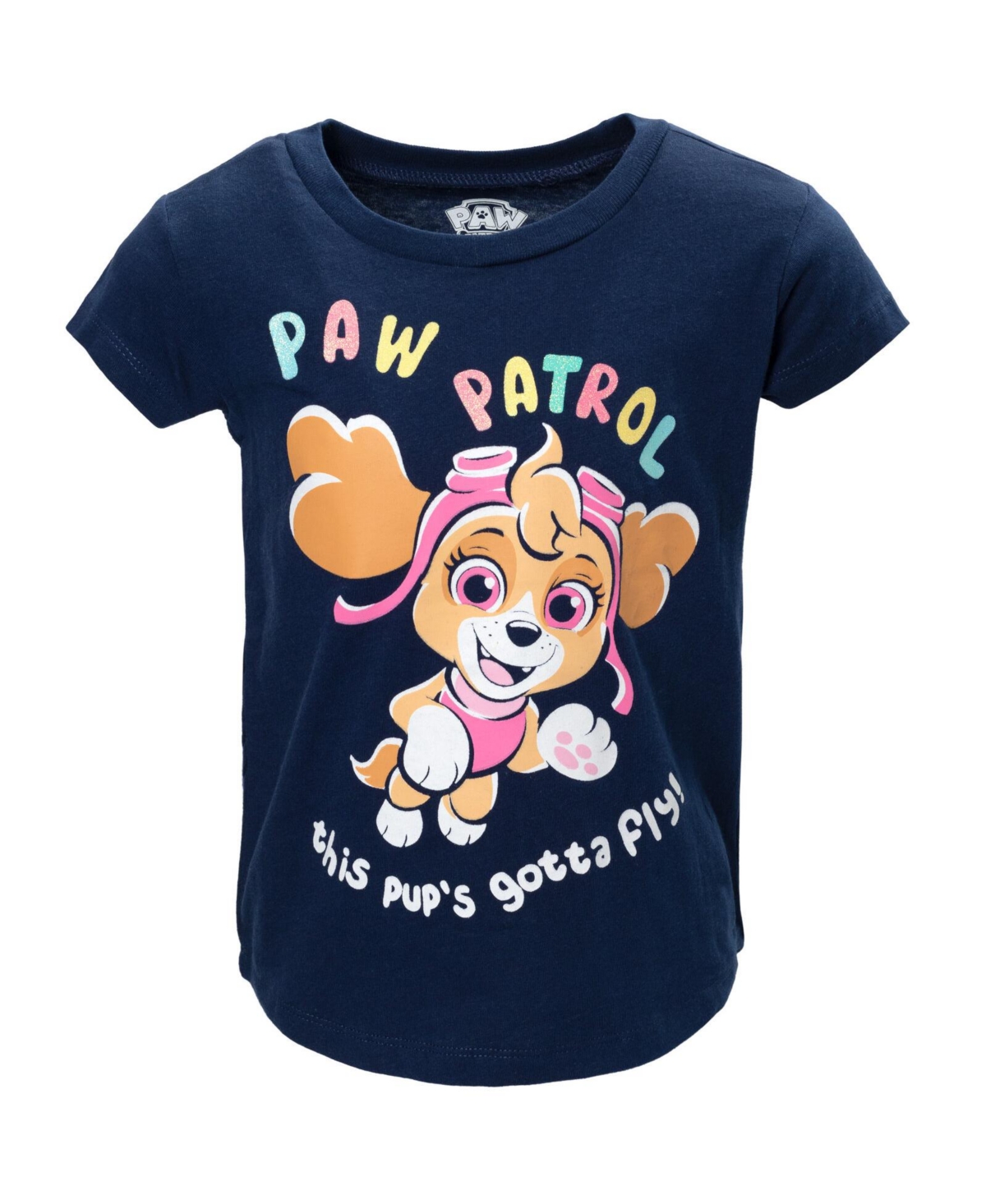 Paw Patrol Girls Skye 3 Pack T-Shirts to -pink/blue