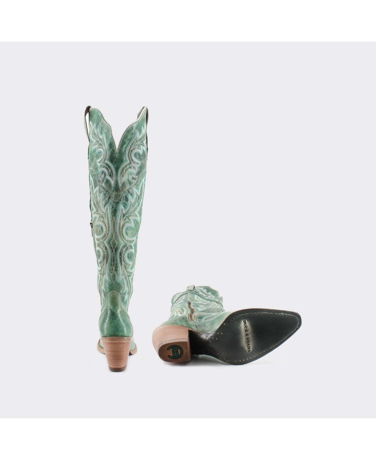 Buck & Brana Julia Leather Cowgirl Boots - Sophisticated Western Footwear By