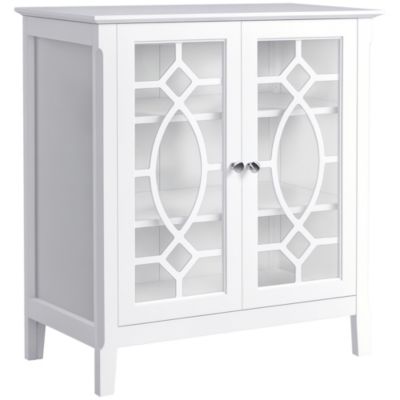 Sideboard Display Cabinet with Double Glass Doors and 2 Adjustable Shelves